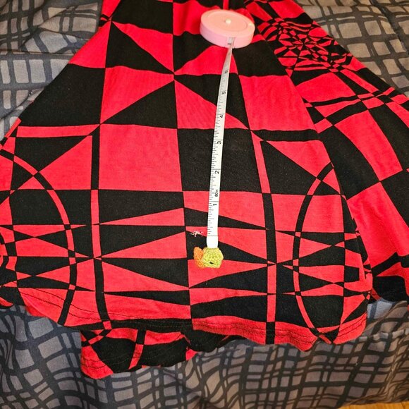 **Sold** KILLSTAR SUSPIRIA MOOD [BLACK/ RED] Stretch Flared Pants - Picture 5 of 5